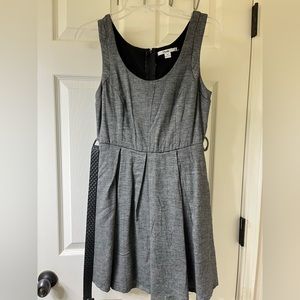 Never worn gray dress with a belt. Size M